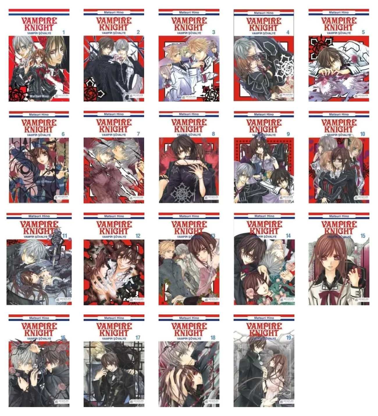 Vampire Knight - Vampir Şövalye (19 Kitap Tam Takım Set)